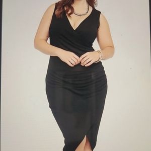 Torrid bodycon black dress size 1